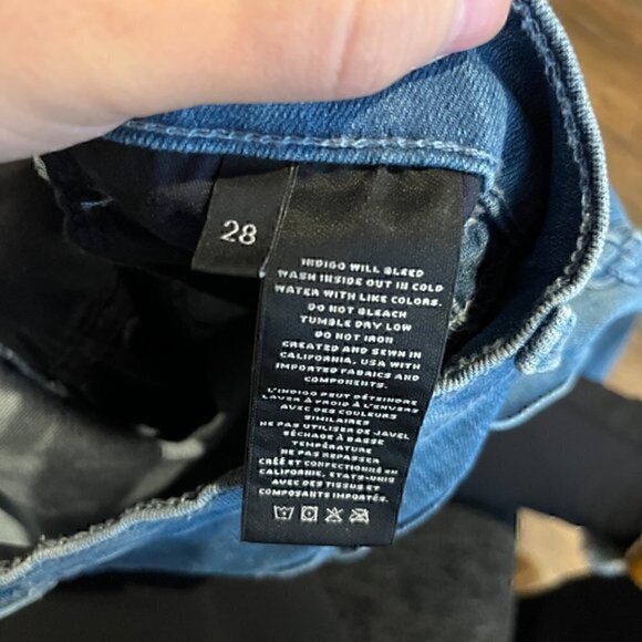 J Brand Blue Star Braid raw hem jeans - Picture 6 of 7